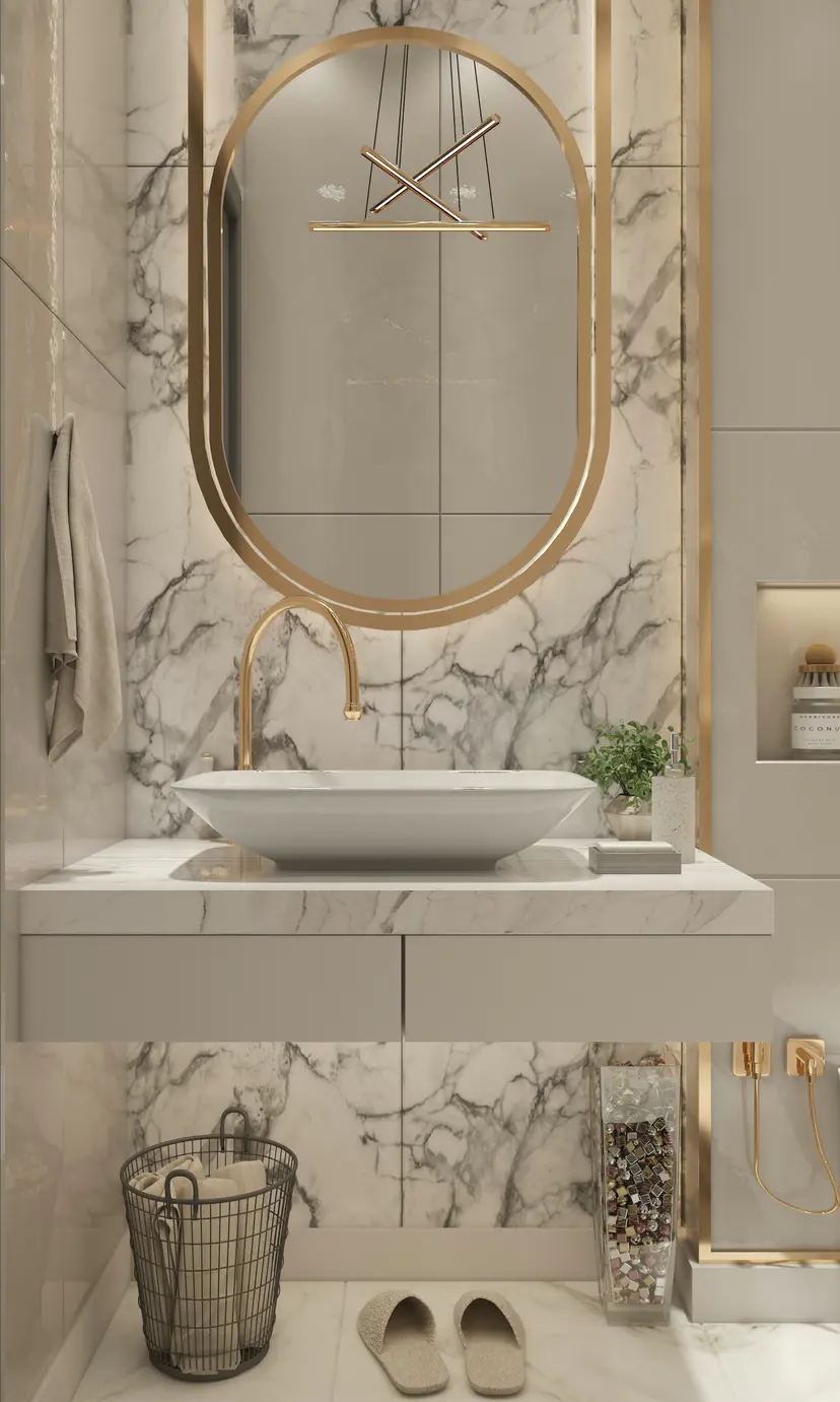 Mitigeur lavabo, laiton brossé