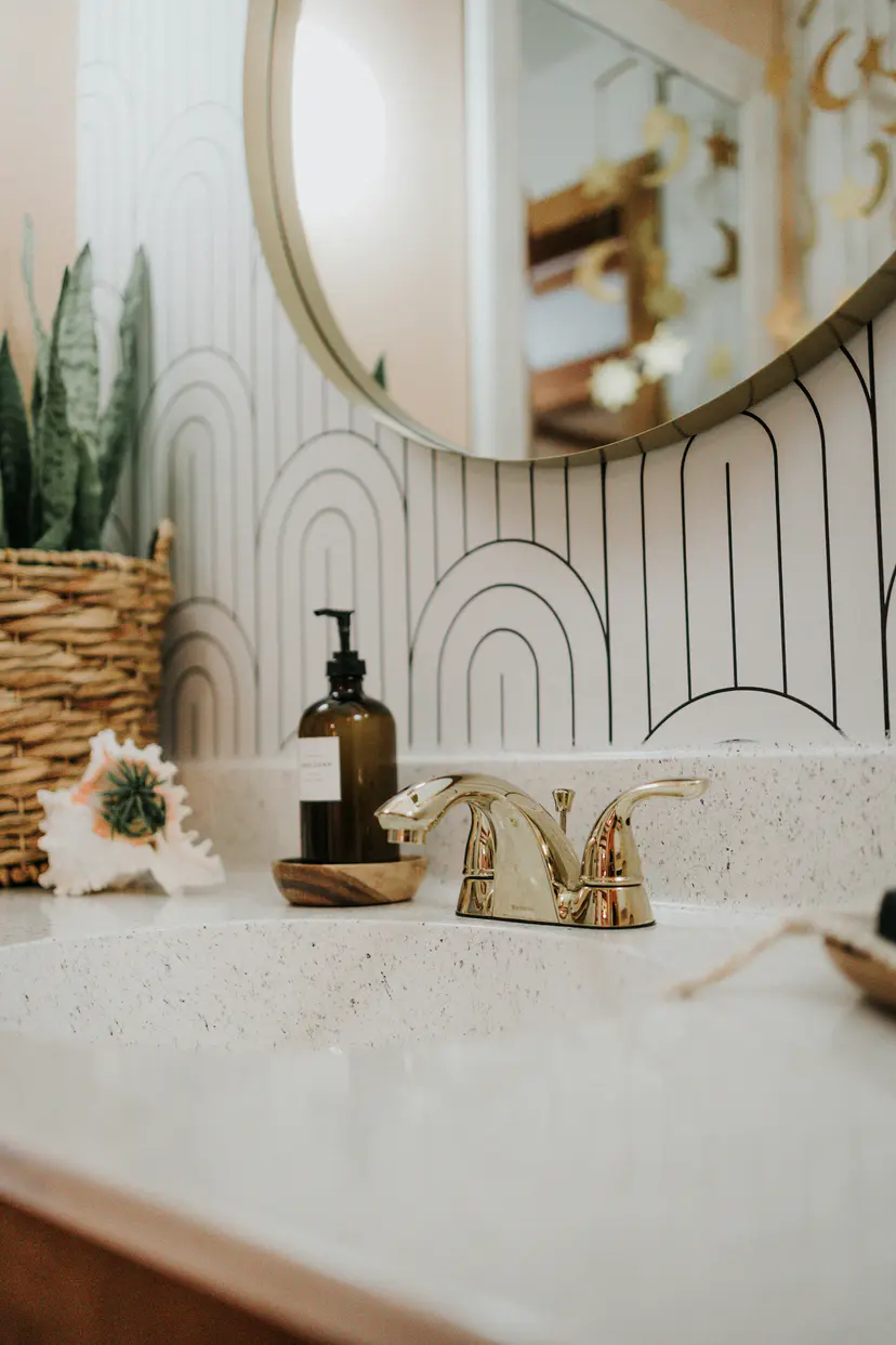 Mitigeur lavabo, laiton brossé
