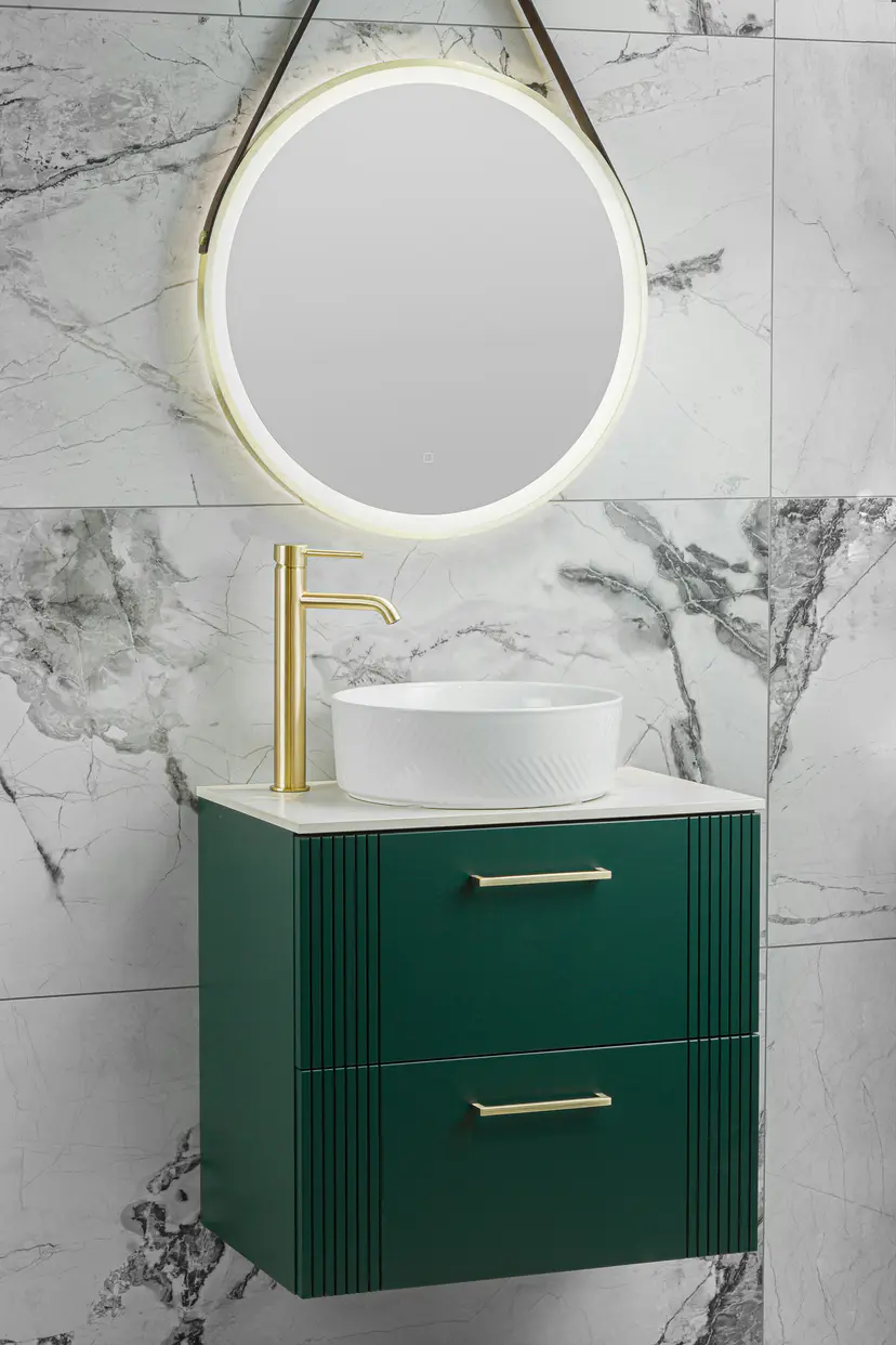 Meuble vasque vert d'eau, 80 cm